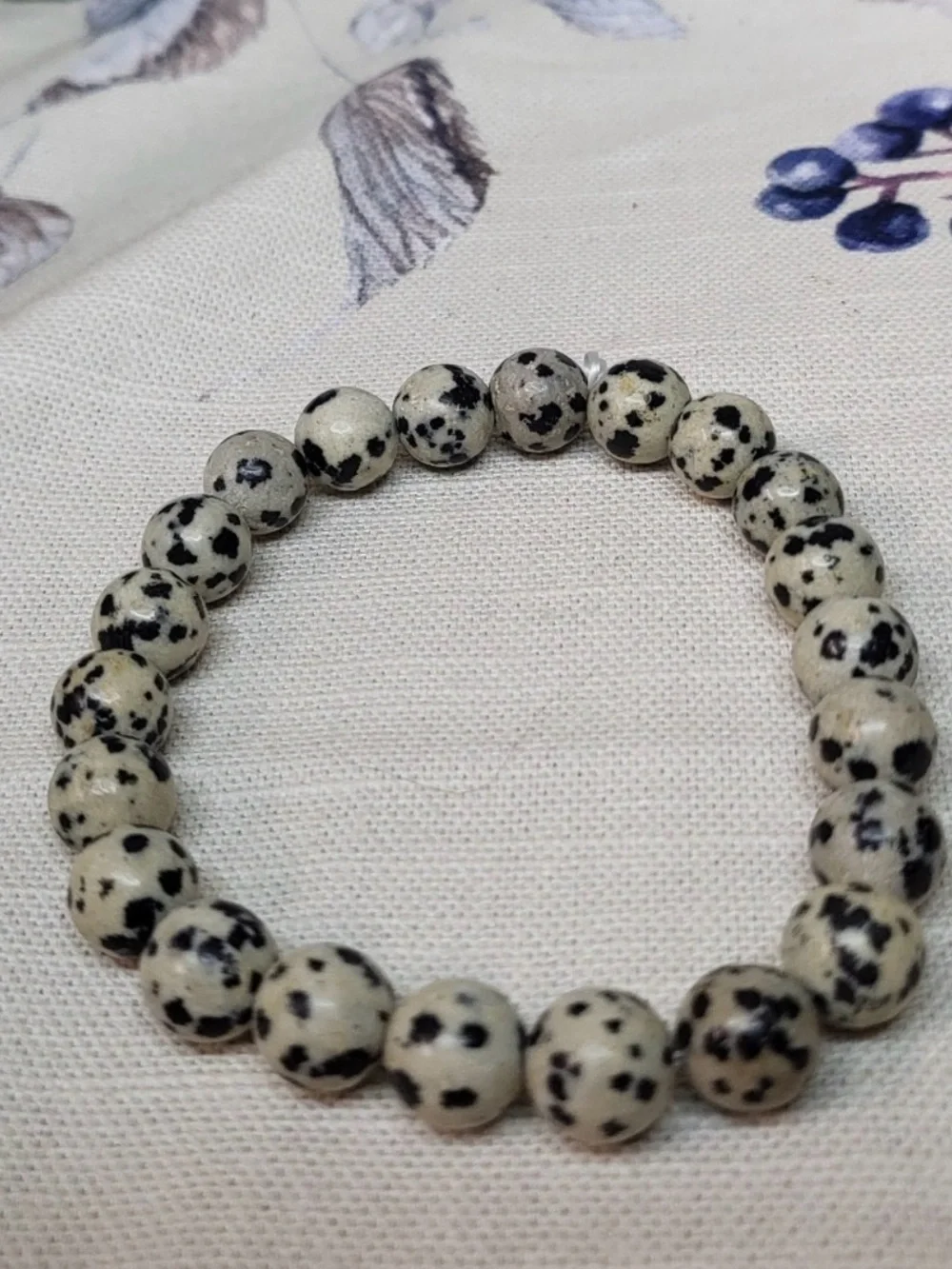 Dalmatian Jasper Beaded Bracelet